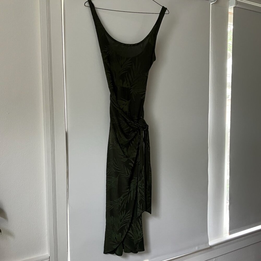 MANGO Knotted Jacquard Dress – Green, Size 6 (Discontinued) - Picture 6 of 9